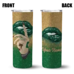customized-charlotte-49ers-sparkle-lips-green-skinny-tumbler-best-selling.webp