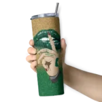 customized-charlotte-49ers-sparkle-lips-green-skinny-tumbler-best-selling.webp
