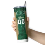 customized-charlotte-49ers-stacked-diamond-green-skinny-tumbler-best-selling.webp