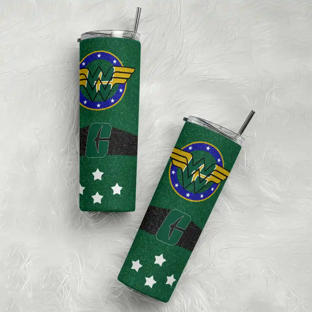 customized-charlotte-49ers-star-cluster-green-skinny-tumbler-top-rated.webp