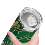 customized-charlotte-49ers-web-stripes-green-white-skinny-tumbler-best-selling-1.webp