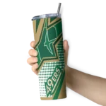 customized-charlotte-49ers-web-stripes-green-white-skinny-tumbler-best-selling.webp