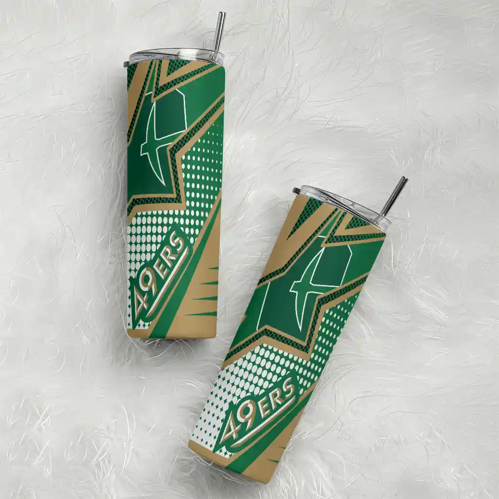 customized-charlotte-49ers-web-stripes-green-white-skinny-tumbler-top-rated-1.webp