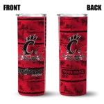 customized-cincinnati-bearcats-chevron-patch-red-skinny-tumbler-best-selling.webp
