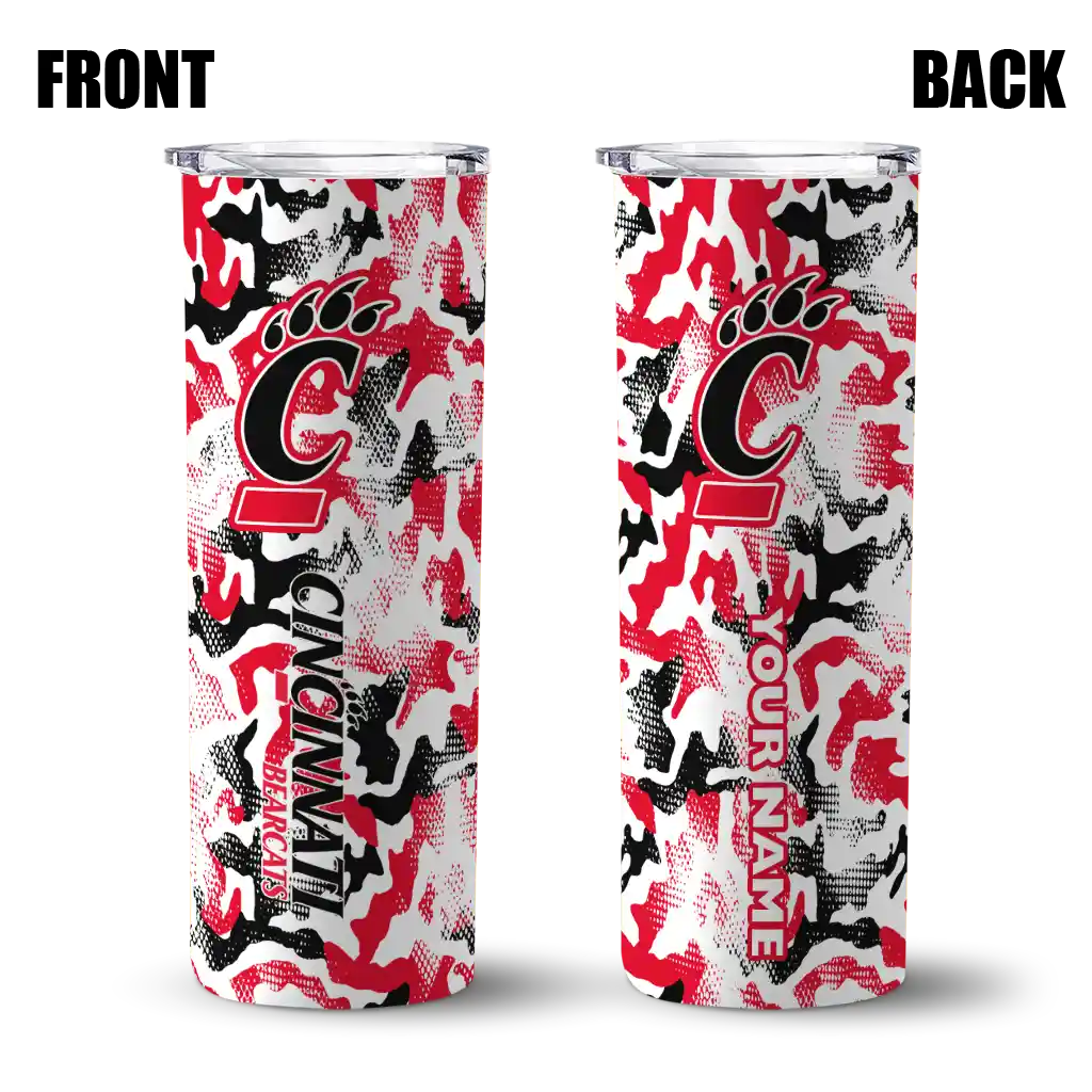 customized-cincinnati-bearcats-claw-marks-red-white-skinny-tumbler-fashion-forward-1.webp
