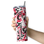 customized-cincinnati-bearcats-claw-marks-red-white-skinny-tumbler-best-selling.webp