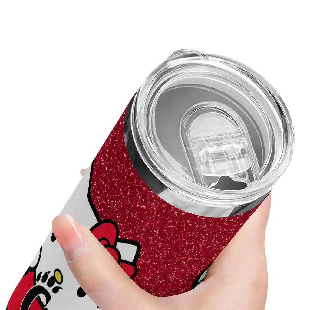 customized-cincinnati-bearcats-hello-kitty-red-black-skinny-tumbler-high-quality.webp