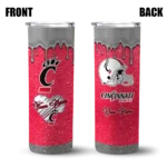 customized-cincinnati-bearcats-pixel-fade-red-skinny-tumbler-best-selling-1.webp