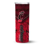 customized-cincinnati-bearcats-spiral-burst-print-red-skinny-tumbler-best-selling.webp