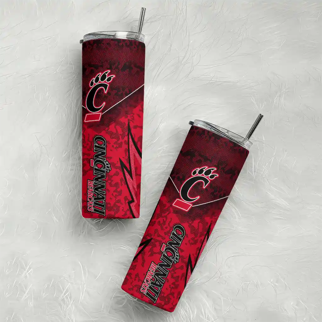 customized-cincinnati-bearcats-spiral-burst-print-red-skinny-tumbler-top-rated.webp