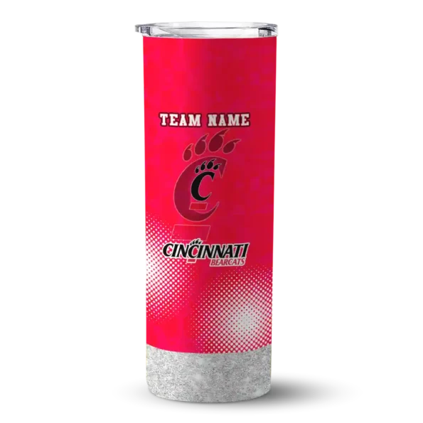 customized cincinnati bearcats starburst tiles red skinny tumbler best selling