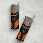 customized-clemson-tigers-hexagon-honeycomb-orange-black-skinny-tumbler-best-selling.webp