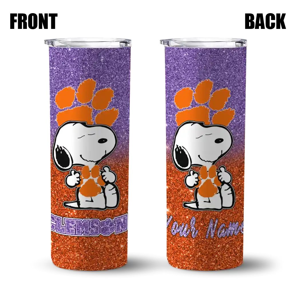 customized-clemson-tigers-snoopy-attitude-orange-skinny-tumbler-fashion-forward.webp