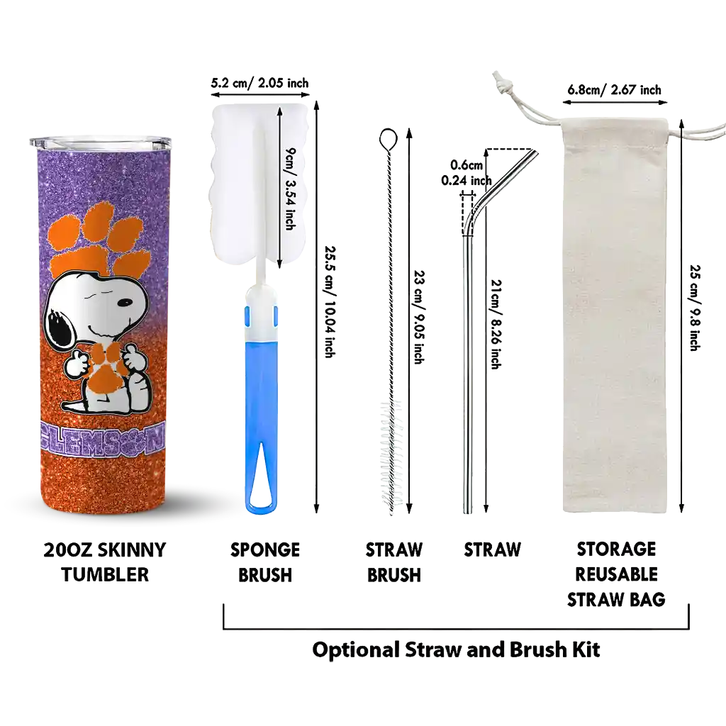 customized-clemson-tigers-snoopy-attitude-orange-skinny-tumbler-new-arrival.webp