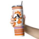 customized-clemson-tigers-snoopy-dog-orange-white-skinny-tumbler-best-selling.webp
