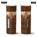 customized-clemson-tigers-sparkle-drip-orange-skinny-tumbler-best-selling.webp