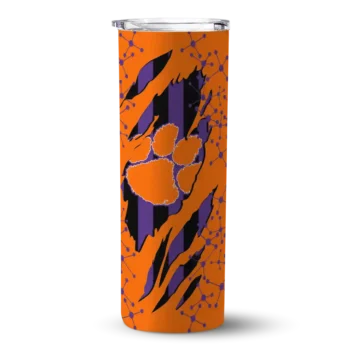 Clemson Tigers Tumber - Customized Star Pop Skinny Orange Black