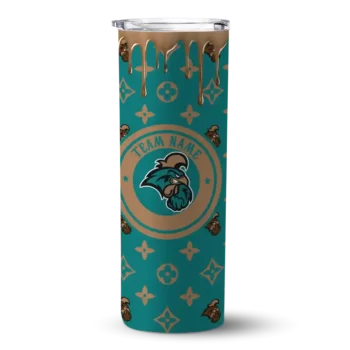 Customized Coastal Carolina Chanticleers Camo Streak Green Skinny Tumbler