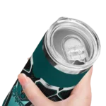 customized-coastal-carolina-chanticleers-superman-emblem-green-black-skinny-tumbler-best-selling.webp