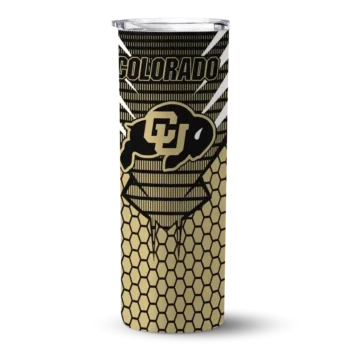 Colorado Buffaloes Tumber - Customized Chevron Stripes Skinny Gold