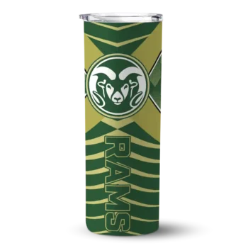 Customized Colorado State Rams Camo Texture Green Skinny Tumbler