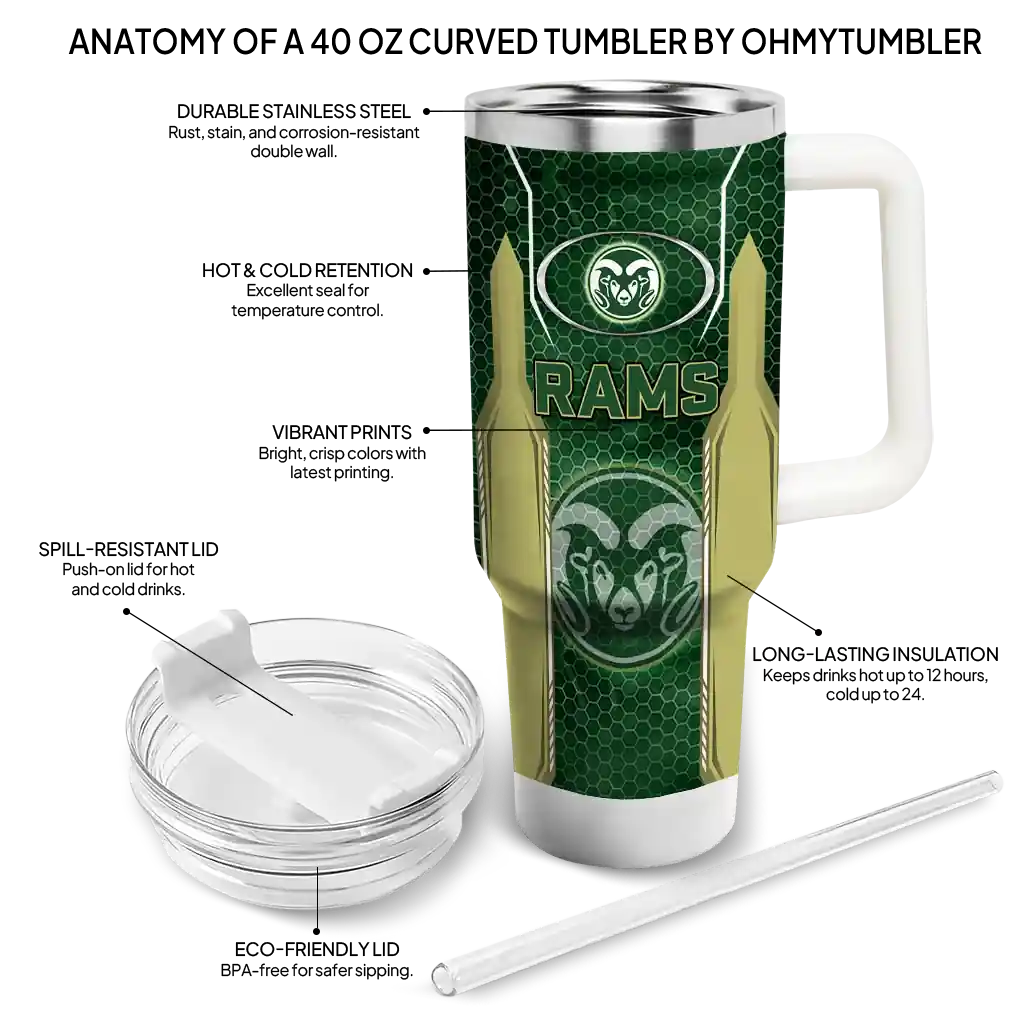 customized-colorado-state-rams-hexagon-armor-green-curved-tumbler-new-arrival.webp