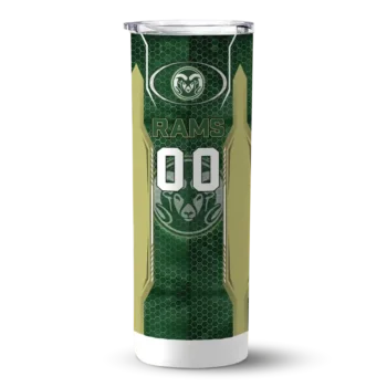 Colorado State Rams Tumber - Customized Stacked Diamond Skinny Green