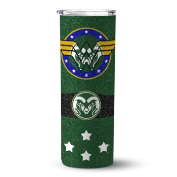 Customized Colorado State Rams Star Cluster Green Skinny Tumbler