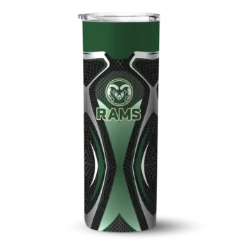 Customized Colorado State Rams Superman Emblem Green Black Skinny Tumbler