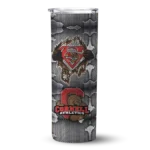 customized-cornell-big-red-chevron-v-red-gray-skinny-tumbler-best-selling.webp