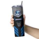customized-creighton-bluejays-hexagon-honeycomb-blue-black-skinny-tumbler-best-selling.webp