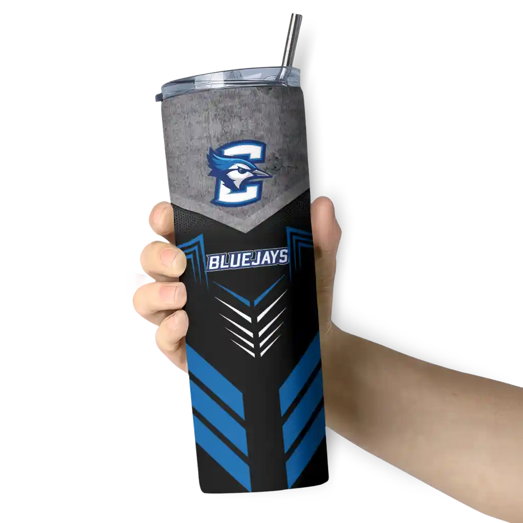 customized-creighton-bluejays-hexagon-honeycomb-blue-black-skinny-tumbler-premium-grade.webp