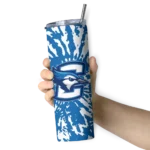 customized-creighton-bluejays-metallic-grid-blue-skinny-tumbler-best-selling.webp