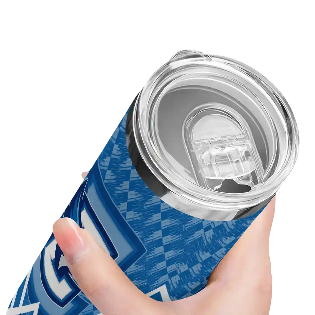 customized-creighton-bluejays-monogram-burst-blue-white-skinny-tumbler-high-quality.webp