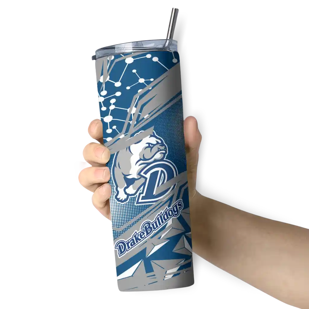 customized-drake-bulldogs-helmet-clash-blue-skinny-tumbler-premium-grade.webp