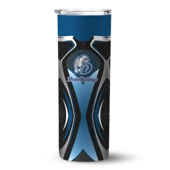 Customized Drake Bulldogs Superman Emblem Blue Black Skinny Tumbler