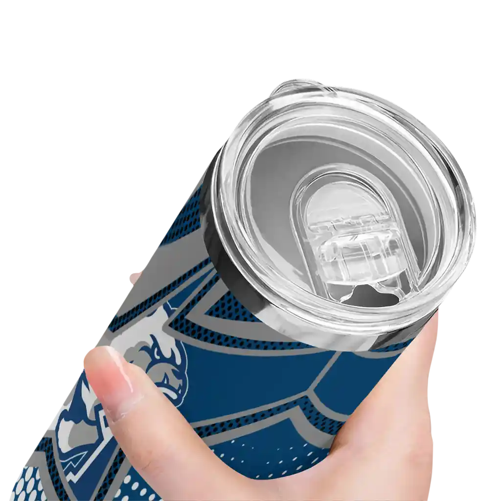 customized-drake-bulldogs-web-stripes-blue-white-skinny-tumbler-high-quality.webp