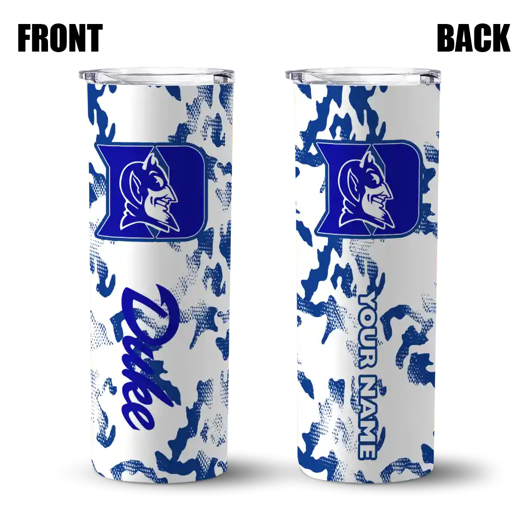 customized-duke-blue-devils-claw-marks-blue-white-skinny-tumbler-fashion-forward.webp