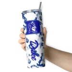customized-duke-blue-devils-claw-marks-blue-white-skinny-tumbler-best-selling.webp