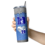 customized-duke-blue-devils-pixel-fade-blue-skinny-tumbler-best-selling.webp