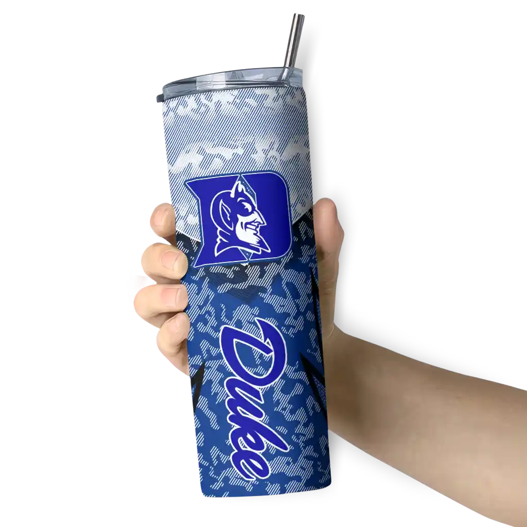 customized-duke-blue-devils-spiral-burst-print-blue-skinny-tumbler-premium-grade.webp