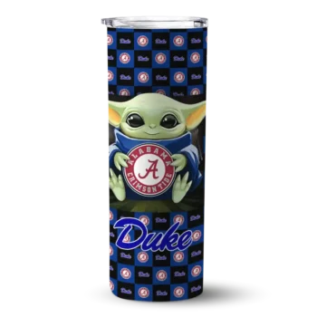 Customized Duke Blue Devils Yoda Cozy Blue Black Skinny Tumbler