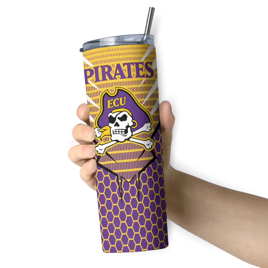 customized-east-carolina-pirates-chevron-stripes-purple-skinny-tumbler-premium-grade.webp