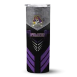 customized-east-carolina-pirates-hexagon-honeycomb-purple-black-skinny-tumbler-best-selling.webp