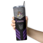 customized-east-carolina-pirates-hexagon-honeycomb-purple-black-skinny-tumbler-best-selling.webp