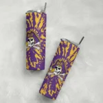 customized-east-carolina-pirates-metallic-grid-purple-skinny-tumbler-best-selling.webp
