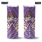 customized-east-carolina-pirates-monogram-burst-purple-white-skinny-tumbler-best-selling.webp