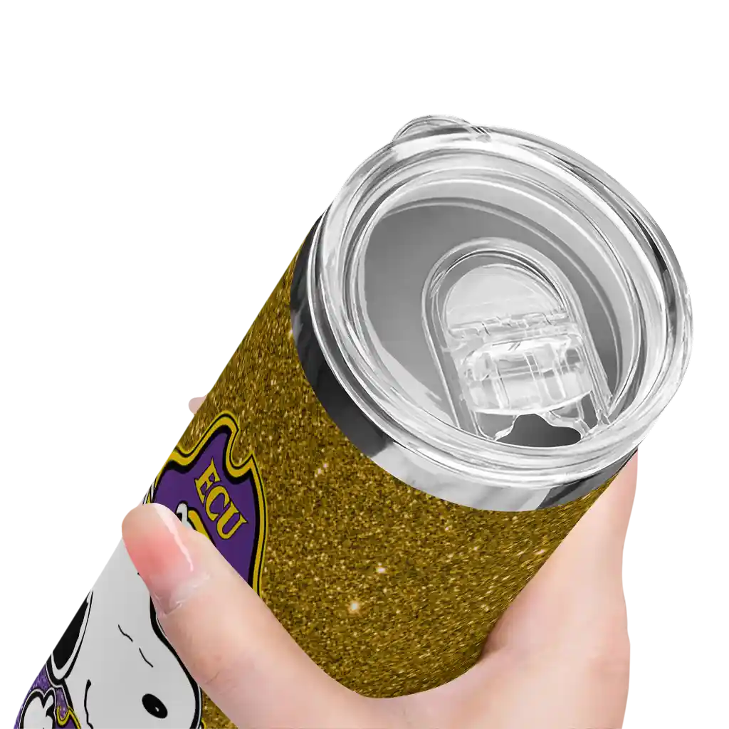 customized-east-carolina-pirates-snoopy-attitude-purple-skinny-tumbler-high-quality.webp