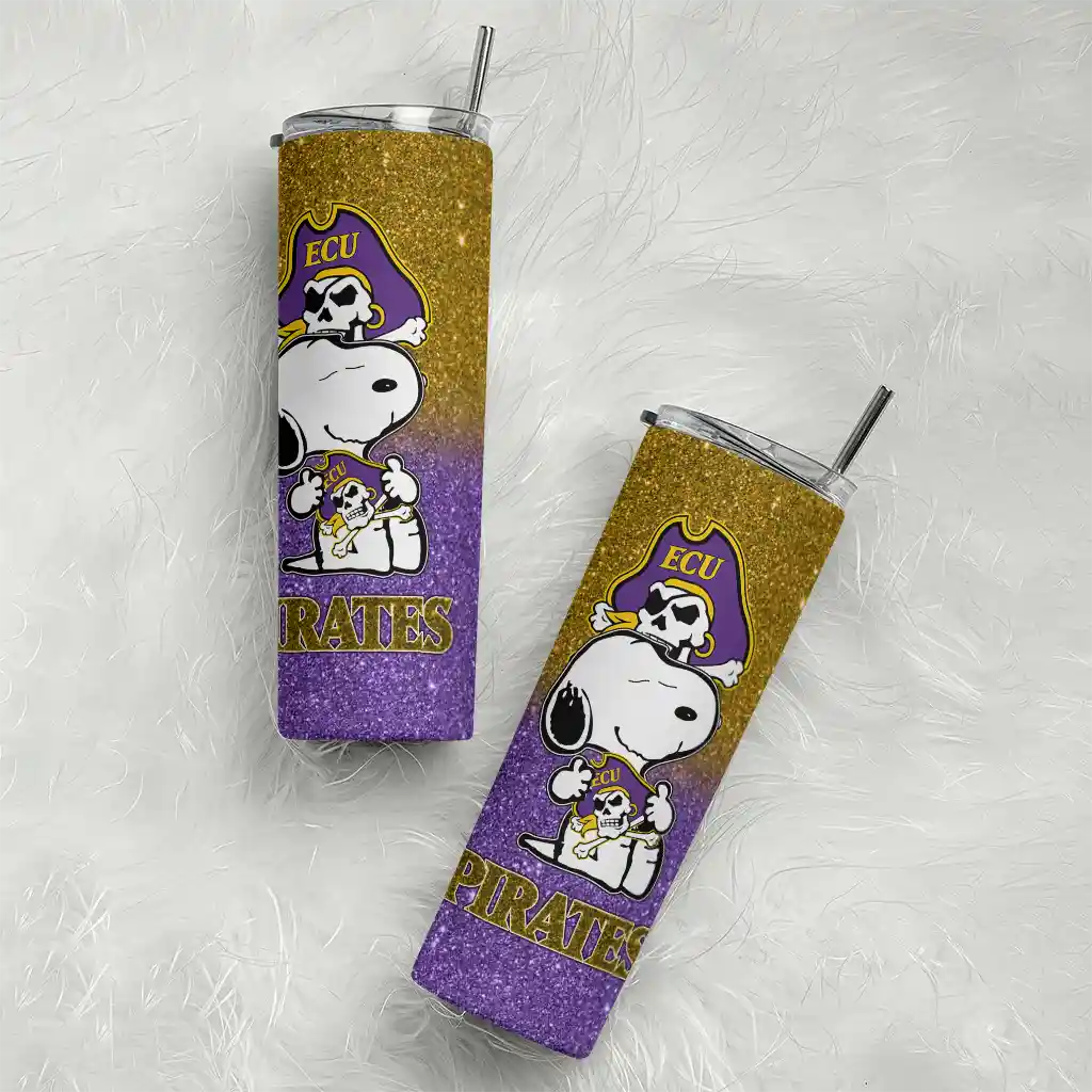 customized-east-carolina-pirates-snoopy-attitude-purple-skinny-tumbler-top-rated.webp