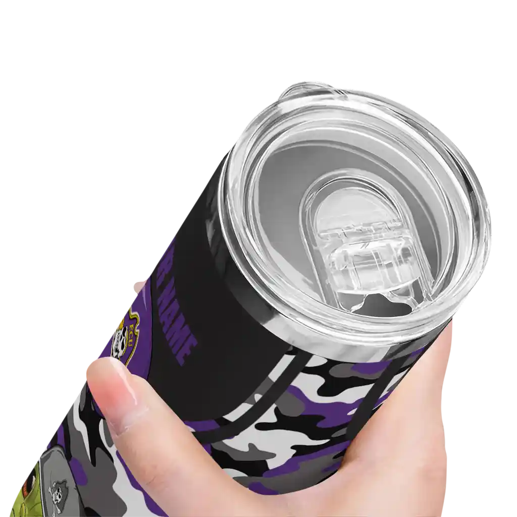 customized-east-carolina-pirates-yoda-camo-purple-black-skinny-tumbler-high-quality.webp